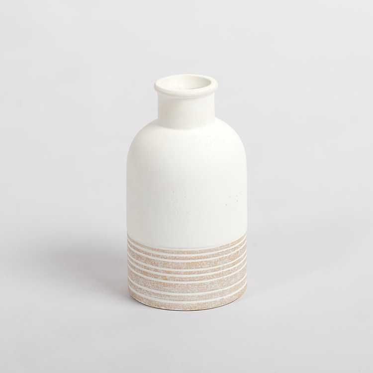 New! Neutral Two-Toned Ceramic Vase, 7 in. | Kirkland's Home