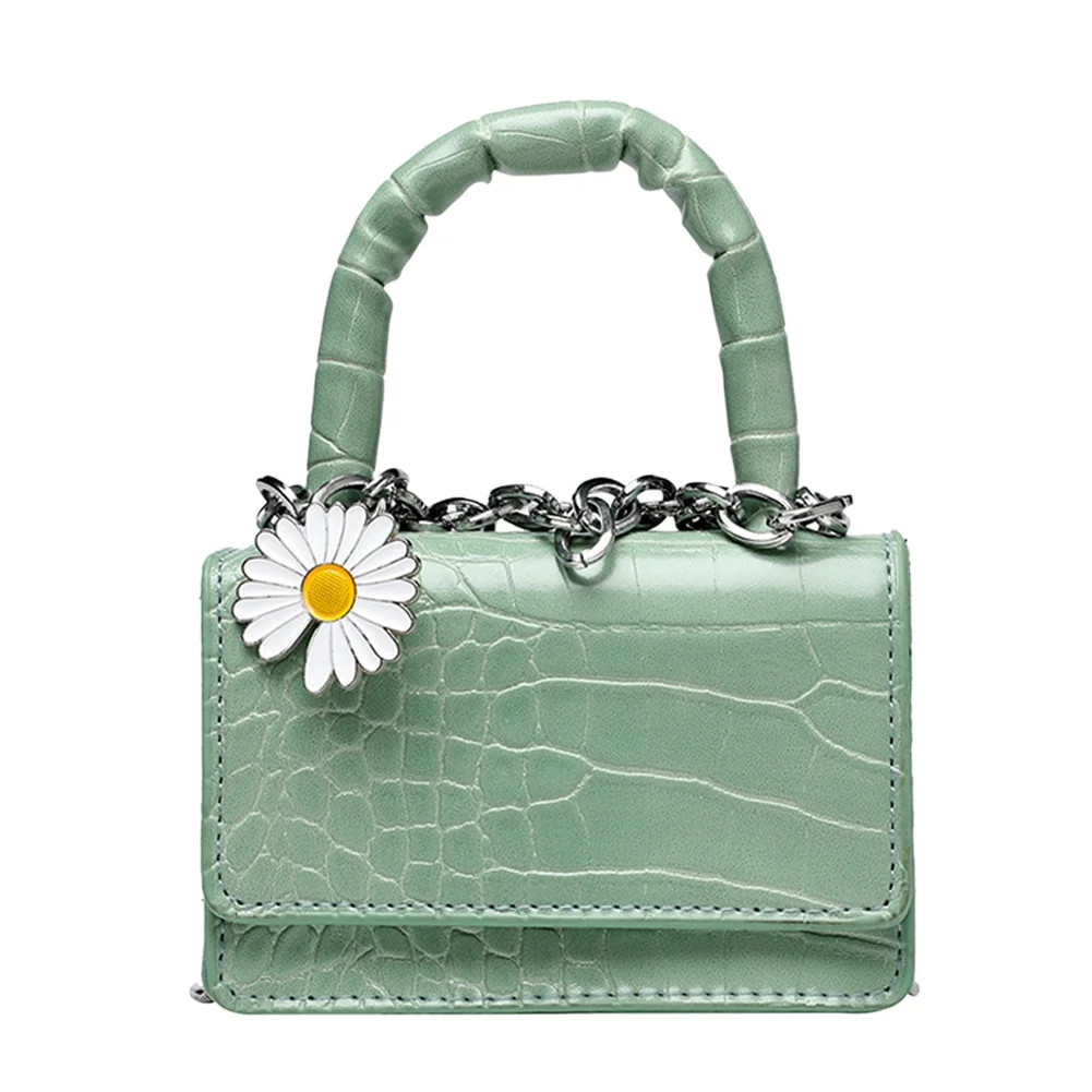 BIOSA Women Pure Color Crossbody Bag Casual Female Leather Daisy Flower Shoulder Pouch Boston Bag... | Walmart (US)