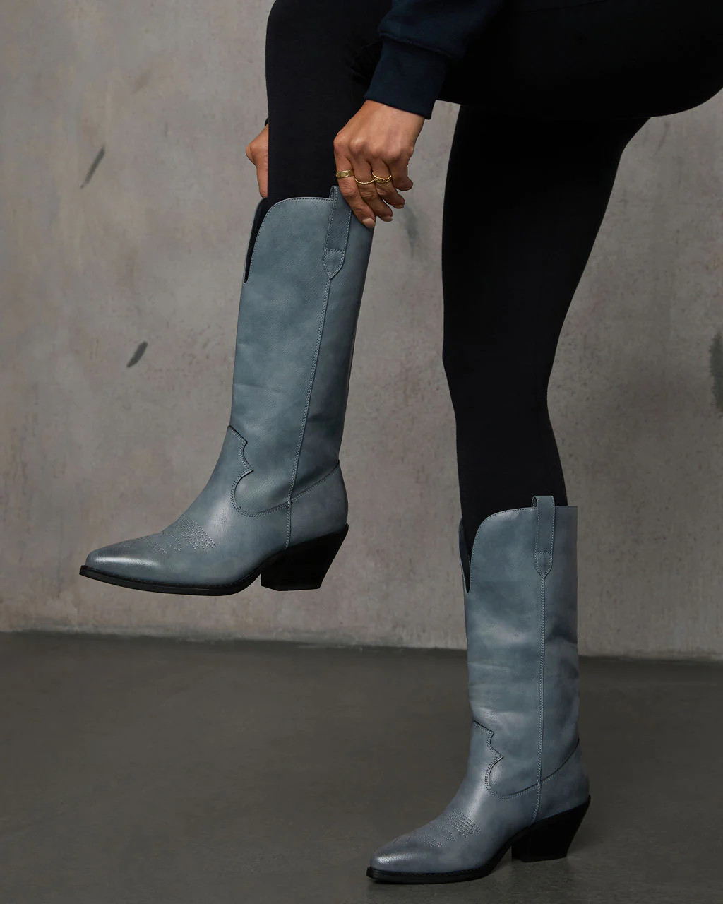 Saydie Faux Leather Western Boots | VICI
