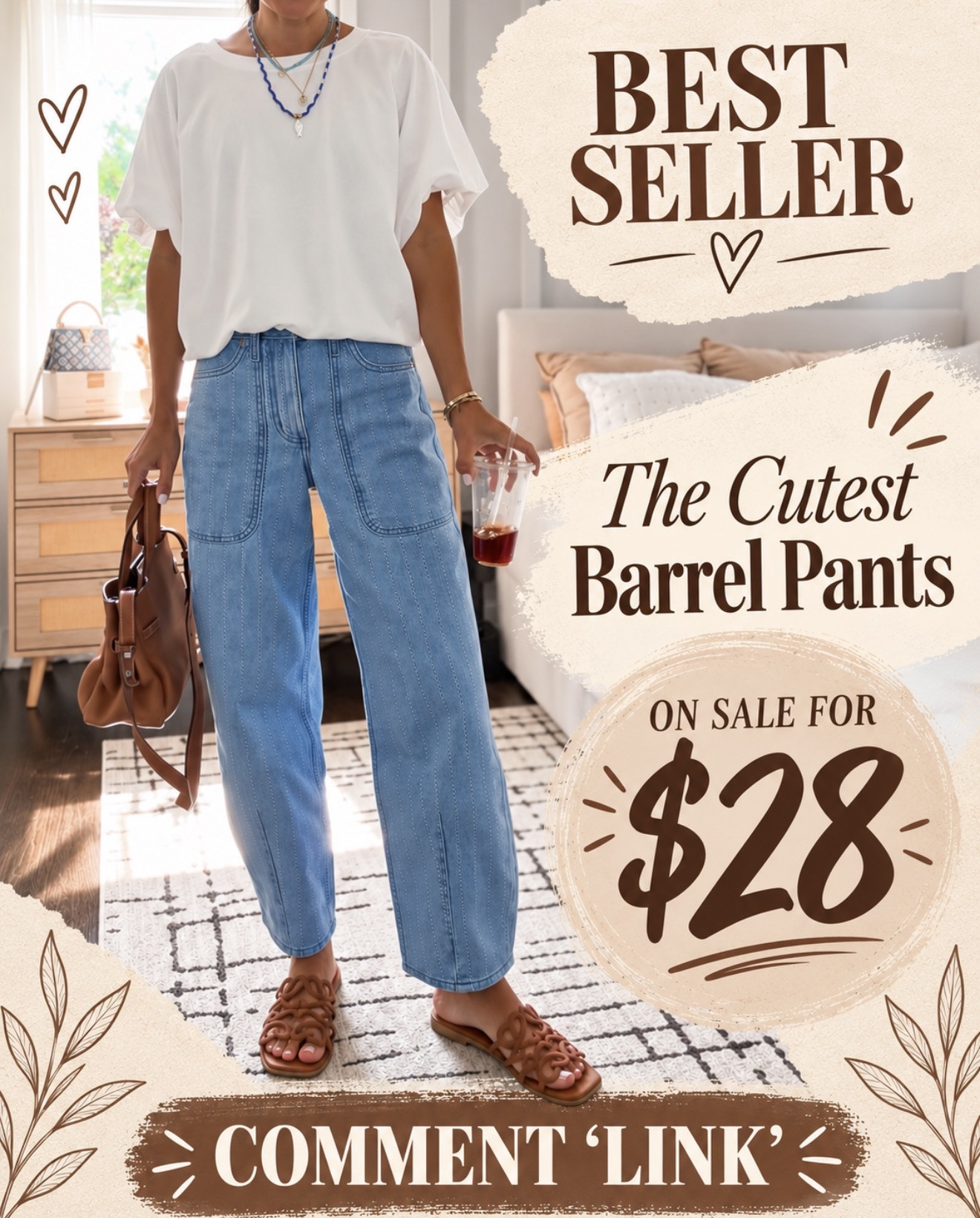 The cutest barrel pants are on sale for just $28! I love the light wash, detailed stitching, and relaxed shape for everyday outfits.

#LTKSaleAlert #LTKOver40 #LTKootd