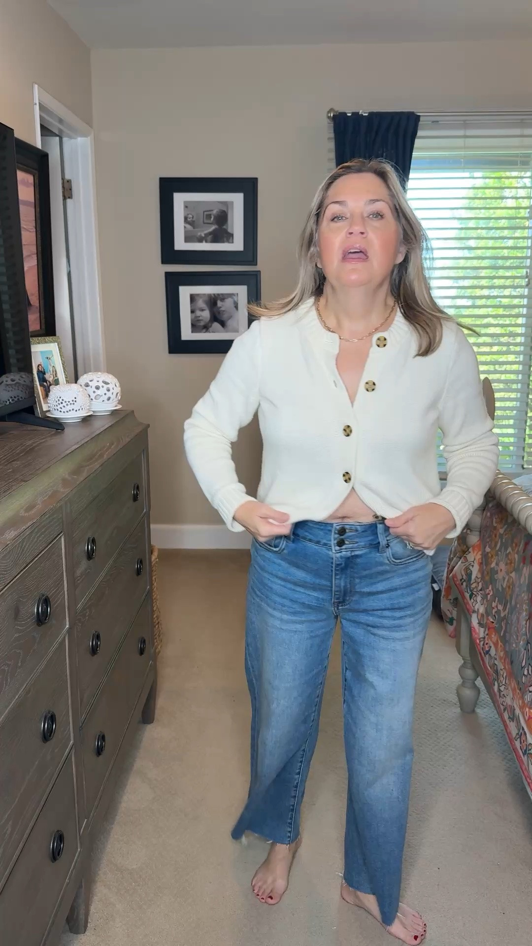 You can still grab these jeans that are under $60 and are perfect for a hormonal over 50 body. That doesn’t feel good in normal jeans anymore.