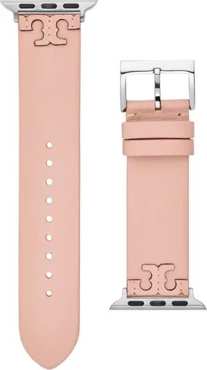 Tory Burch McGraw Leather Band for Apple Watch®, 38mm/40mm | Nordstrom | Nordstrom