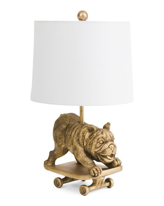 11x20 Bulldog Skateboard Table Lamp | TJ Maxx