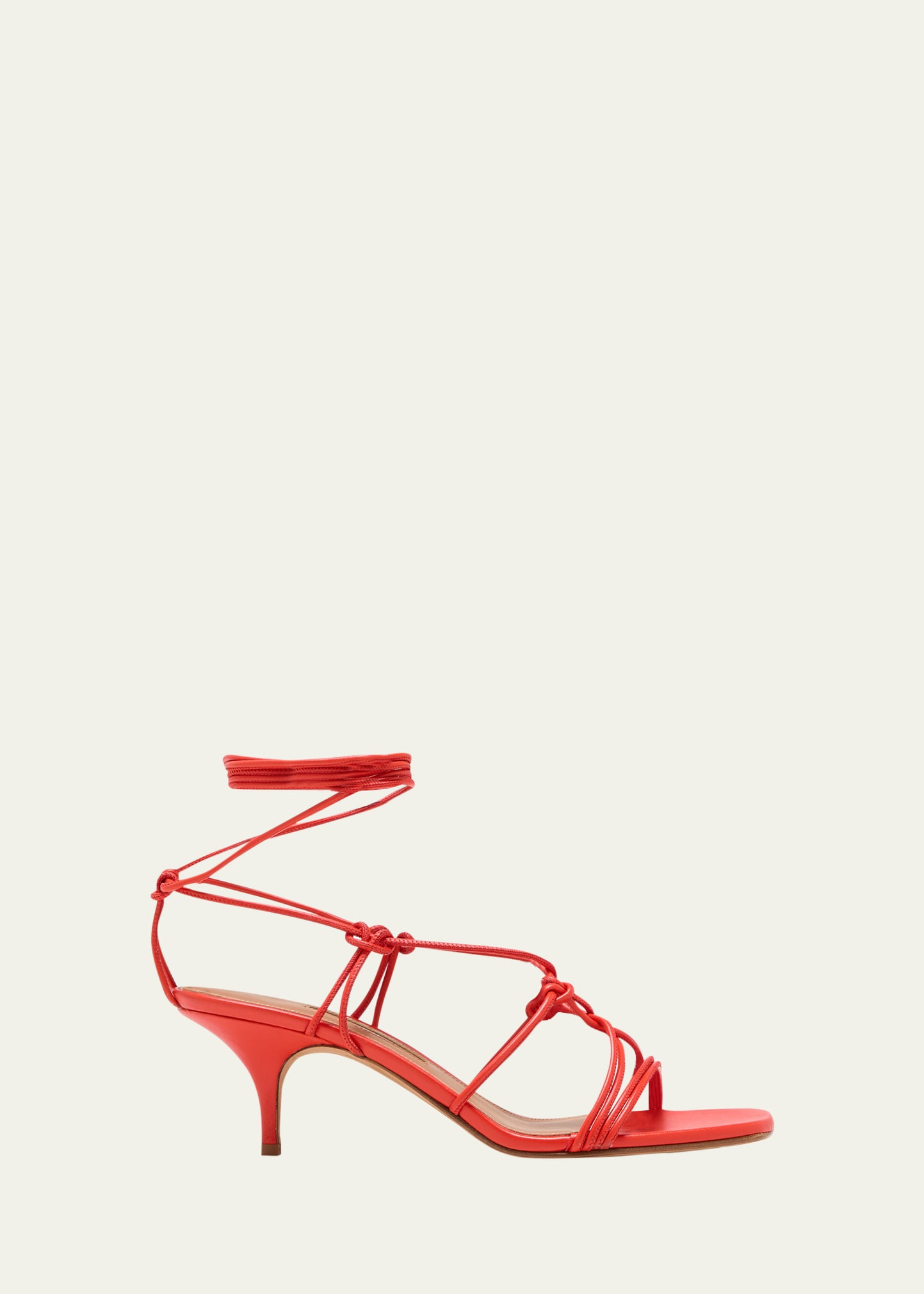 Emme Parsons Festa Knotted Leather Ankle-Wrap Sandals | Bergdorf Goodman