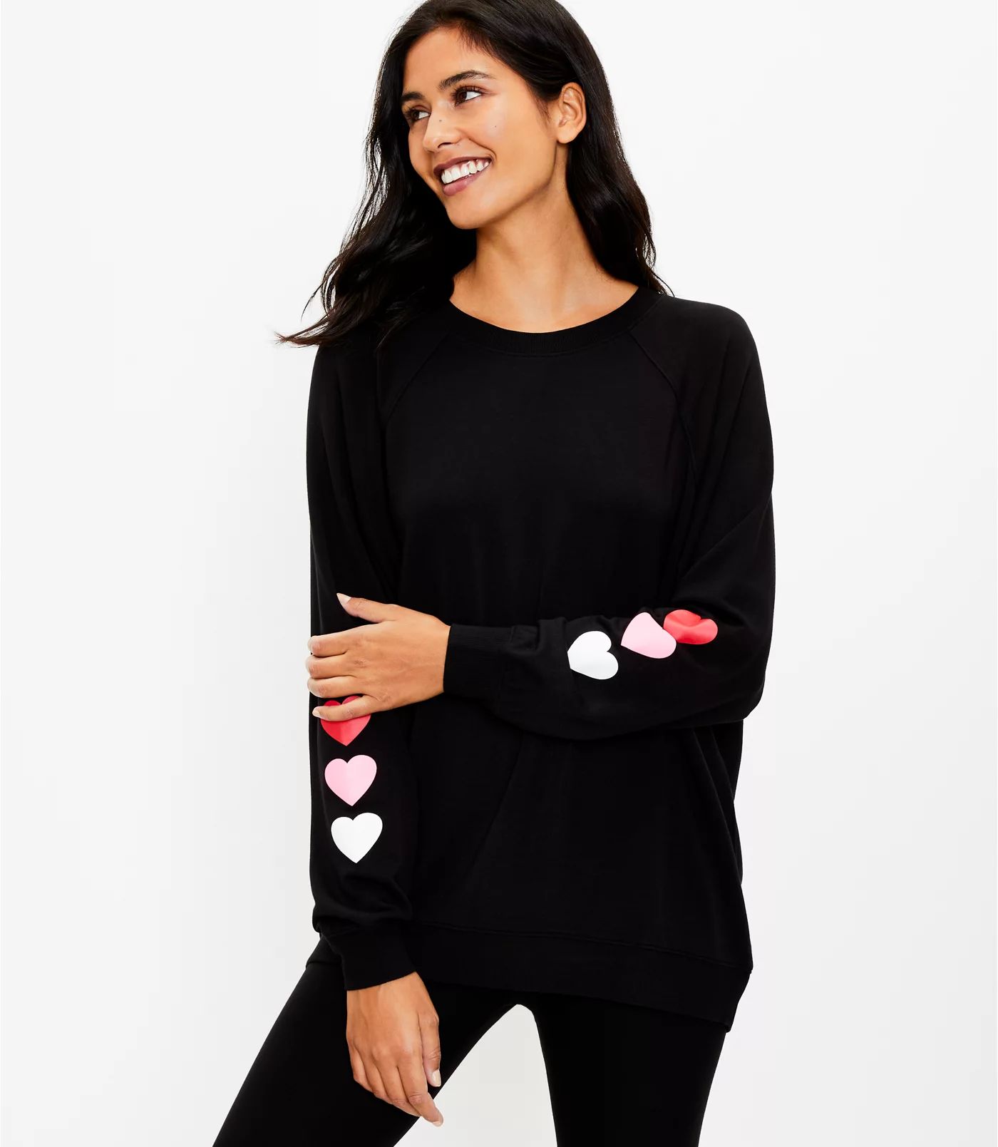 Lou & Grey Heart Oversized Signaturesoft Sweatshirt | LOFT | LOFT
