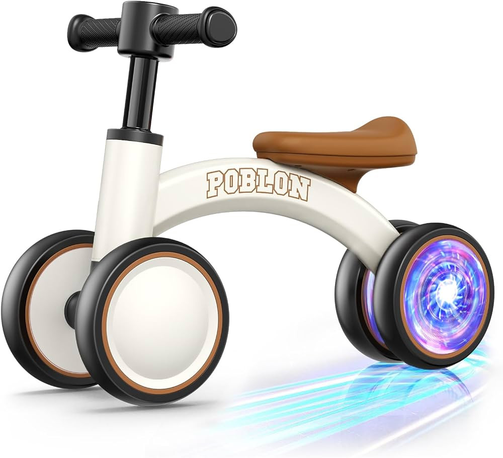 Colorful Lighting Baby Balance Bike for 1 Year Old Girl Boy, 12-24 Month Toddler Balance Bike wit... | Amazon (US)