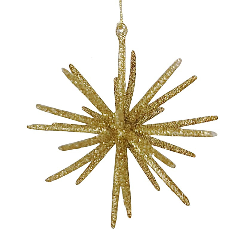 Gold Starburst Ornament, 5" | At Home