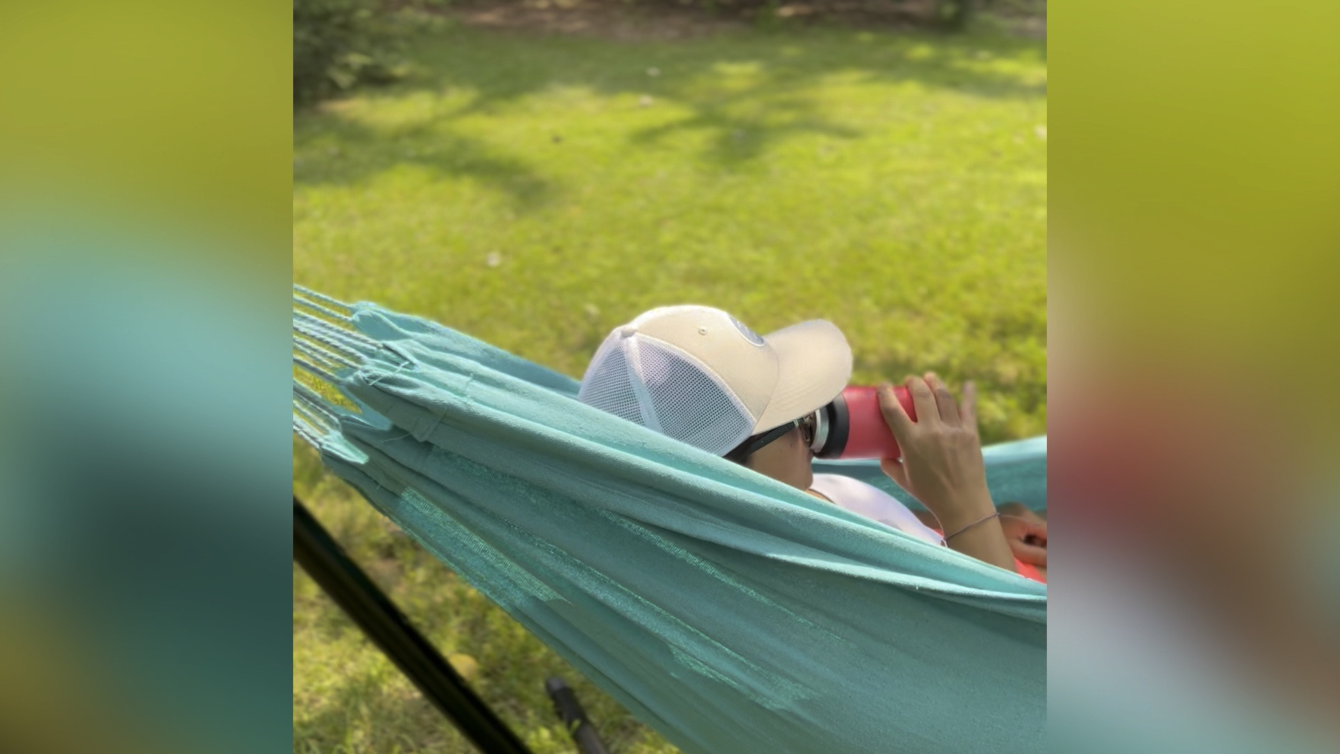 The Paradise By Bliss 60"-Wide Hammock with Built-In Stand offers a spacious and comfortable lounging experience. It has a sturdy built-in stand, durable materials, and easy assembly (just 4 bolts to twist) This hammock s perfect for outdoor relaxation. And LOVE that it fits in a small bag (think camp chair size) that you can throw over your shoulder. 

Here the kids are jumping on the (fenced in) trampoline and I’m enjoying a few minutes lounging and sipping a cold beverage. Mom win! 🙌

Tl:l;dr? Here’s a quick run down of the features:

The top 3 features of the Paradise By Bliss 60"-Wide Hammock with Built-In Stand are:

• Spacious and comfortable design (fits 2 adults) 
• Sturdy built-in stand for easy setup (my 5 year old was swinging all over it 🤪) 
• Portable and versatile - easy to transport, take it anywhere! (What would the other parents think if I set this up at soccer? 🤔😅)

#ad #loveHSN #HSNinfluencer

#LTKunder100 #LTKSeasonal #LTKsalealert