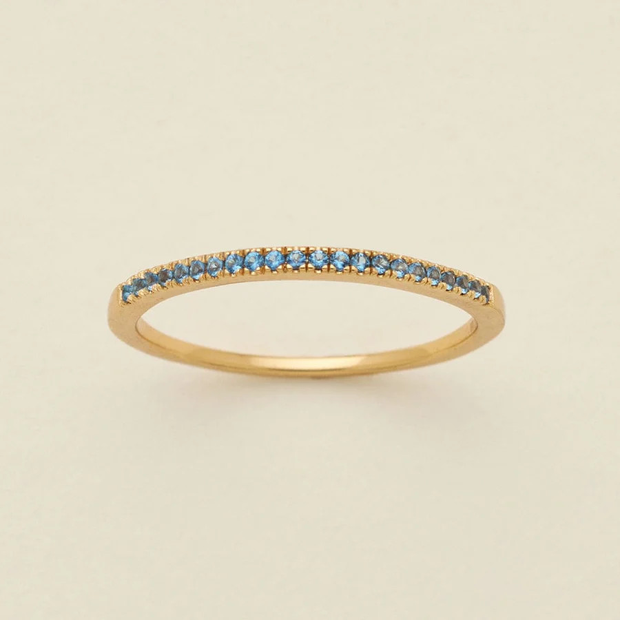 December Birthstone Stacking Ring | Gold Vermeil | Birthstone Ring | Made by Mary (US)