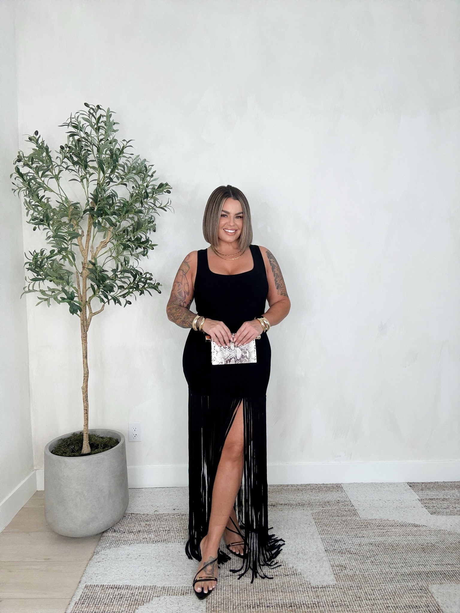 Dress L it’s soooo good ! It’s compressive but stretchy so it snatches you. 
Heels linked similar 
Perfect for any special events !

#LTKootd #LTKMidsize