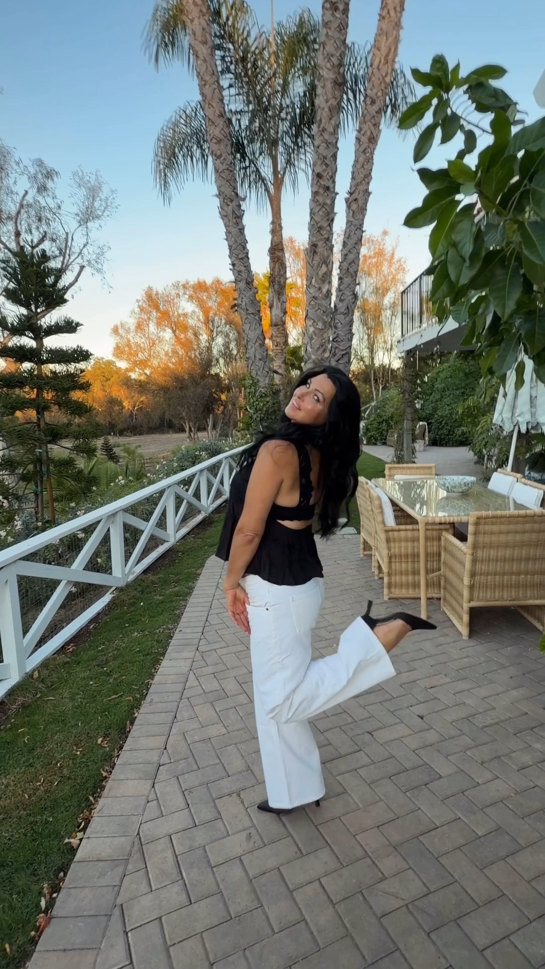 Date Night Outfit!🖤

I love low waisted white jeans with this cute
@freepeople black tank top, which comes in array of colors. It runs a little big so l'd size down one size. 🤗
I paired it with black high heels from @Fitory, which are very comfortable and so cute, for a put together look.
#falloutfithaul #widelegjeans #blackcami #falloutfit #blacktop
#LTKvlog #LTKootd
#ITKAavinmylife