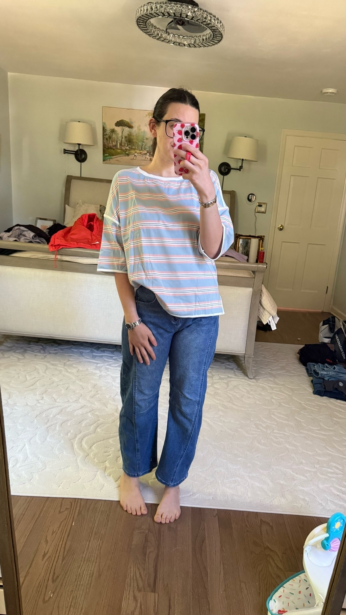 Free people striped oversized tee dupe on Amazon

#LTKmomlife #LTKgrwm #LTKootd