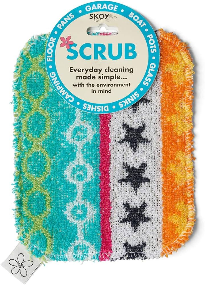 Skoy Scrub, 1-Piece Reusable, Non-Scratching Dish Scrubber for Kitchen and Household Cleaning, Pl... | Amazon (US)
