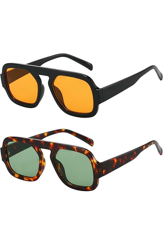 YMRFW Oversized Retro Aviator Sunglasses For Women Trend 70s | Amazon (US)