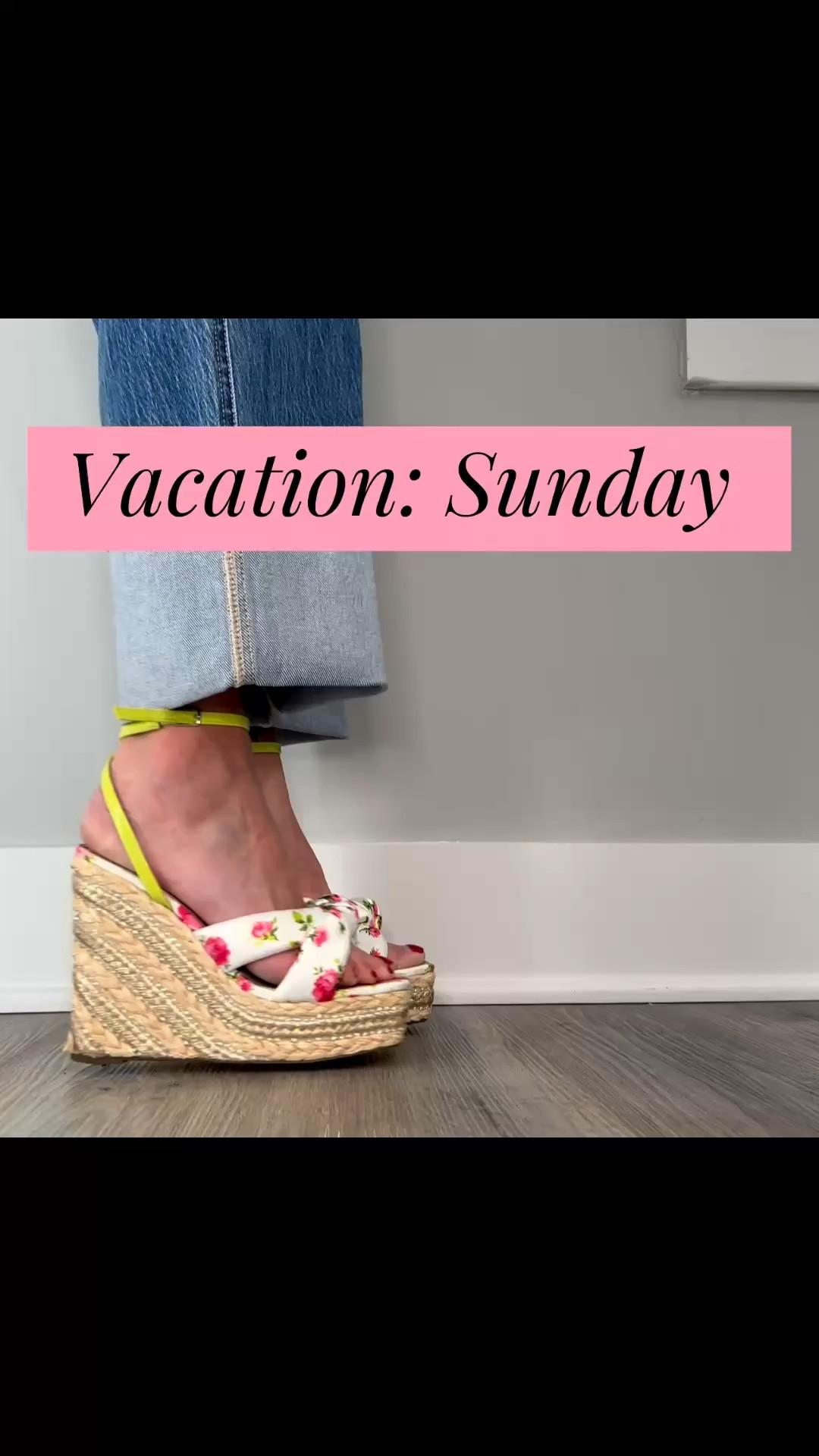 Wedges, flats, and vacation vibes. 🎀🥂 Keeping things bright for all eleven days with my favorite slingbacks and sandals. Because staying extra is a lifestyle, no matter where in the world you are! Snag the link for my vacation shoe essentials at the link in my bio! ✨ #OOTDDetails #ModernClassic #TravelStyle #ShopTheLook @vici @betsyjohnson @toryburch

Vacation: Sunday: Started with floral platform wedges featuring a bright yellow ankle strap, perfect for a sunny resort arrival.
• Vacation: Monday: Switched to clear block heels with a sleek ankle strap for a minimalist, modern poolside vibe.
• Vacation: Tuesday: Opted for tweed cap-toe block heels, adding a touch of classic charm to a relaxed daytime outfit.
• Vacation: Wednesday: Chose nude mesh pearl slingbacks, offering a light and airy feel for exploring a new city.
• Vacation: Thursday: Leaned into a bold look with black strappy wedges, ideal for a structured evening silhouette.
• Vacation: Friday: Wore clear wedge sandals with oversized silver embellishments to bring some sparkle to a night out.
• Vacation: Saturday: Made a statement in vibrant red pointed-toe slingbacks, perfect for a celebratory vacation dinner.
• Vacation: Sunday (Round 2): Returned to the clear strappy block heels for a comfortable yet elevated transition back to leisure.
• Vacation: Monday (Round 2): Styled patterned bow slingbacks to keep the vacation energy playful and chic.
• Vacation: Tuesday (Round 2): Finished the trip with dark red Mary Jane flats, providing a comfortable and classic close to the journey.

floral platform wedges, clear strappy block heels, tweed cap-toe heels, pearl mesh slingbacks, red pointed-toe heels, clear embellished wedges, black strappy wedges, vacation shoe rotation, travel wardrobe inspiration, summer footwear edit, LTKstyle

#LTKOver40 #LTKgrwm #LTKootd

#LTKTravel #LTKgrwm #LTKootd