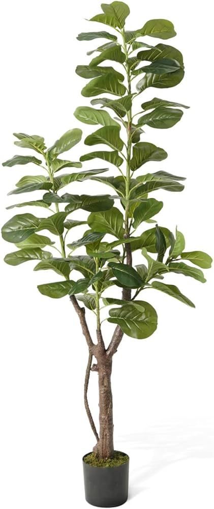 CAPHAUS Artificial Fiddle Leaf Fig Tree, 6/7 Feet in Pot with Dried Moss, for Indoor House Home O... | Amazon (US)