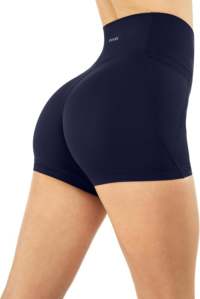 PAVOI ACTIVE HiPerform Collection | Women's Performance High Waisted 4" Butt Sculpting Workout Bi... | Amazon (US)
