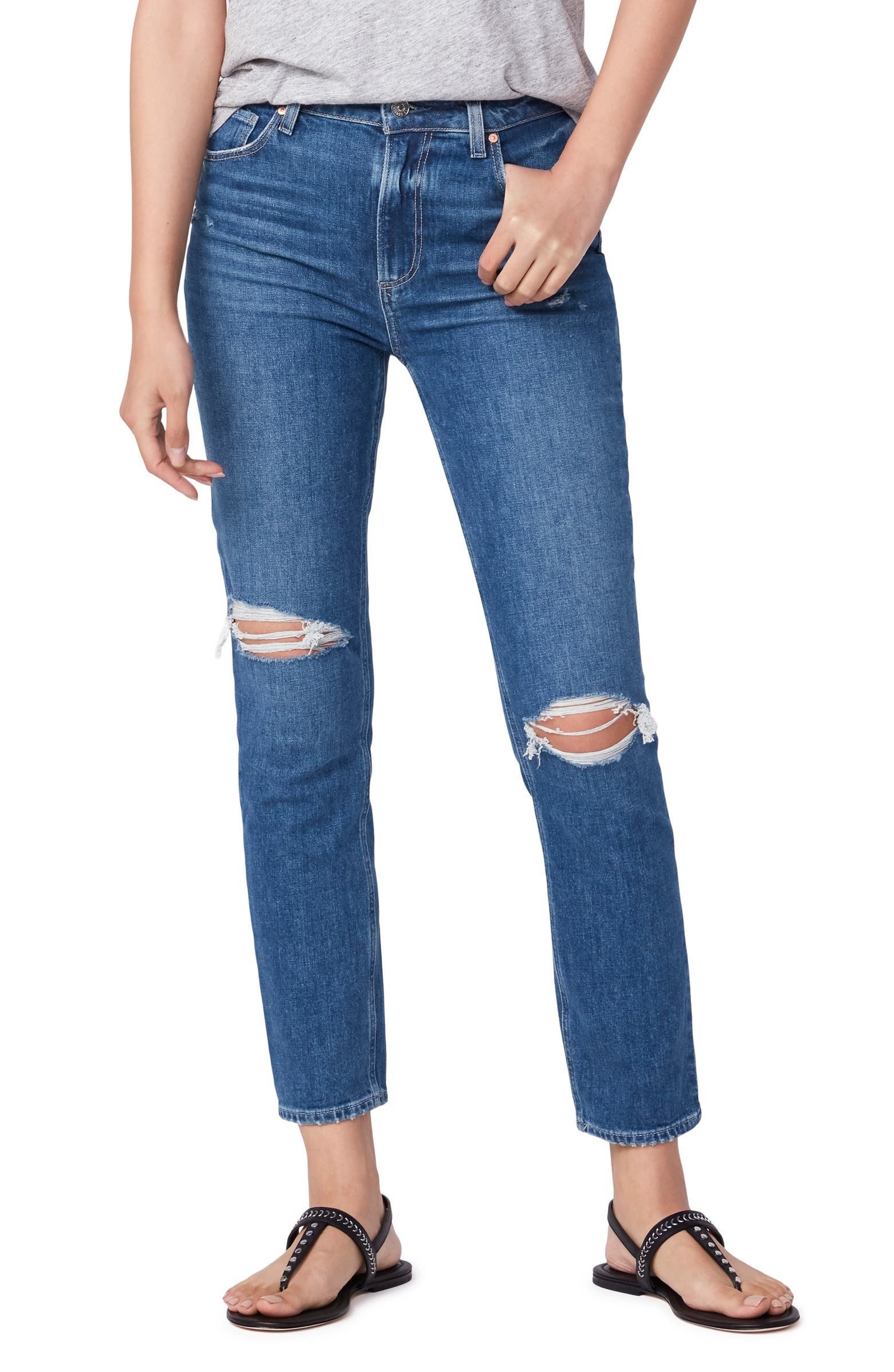Sarah Ripped High Waist Slim Jeans | Nordstrom