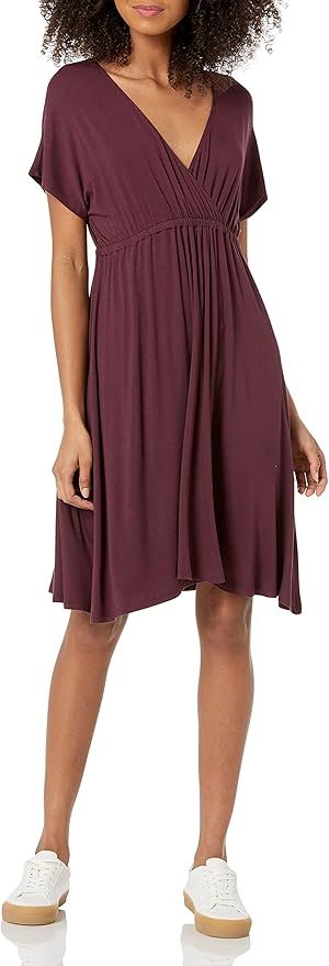 Amazon Essentials Women's Surplice Dress (Available in Plus Size) | Amazon (US)