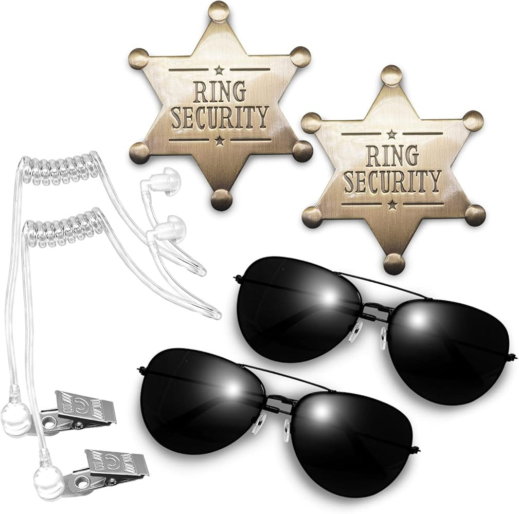 Yuchew Secret Service Cosplay Set Ring Security Wedding Ring Bearer Gifts Police Spy FBI Toys Acc... | Amazon (US)