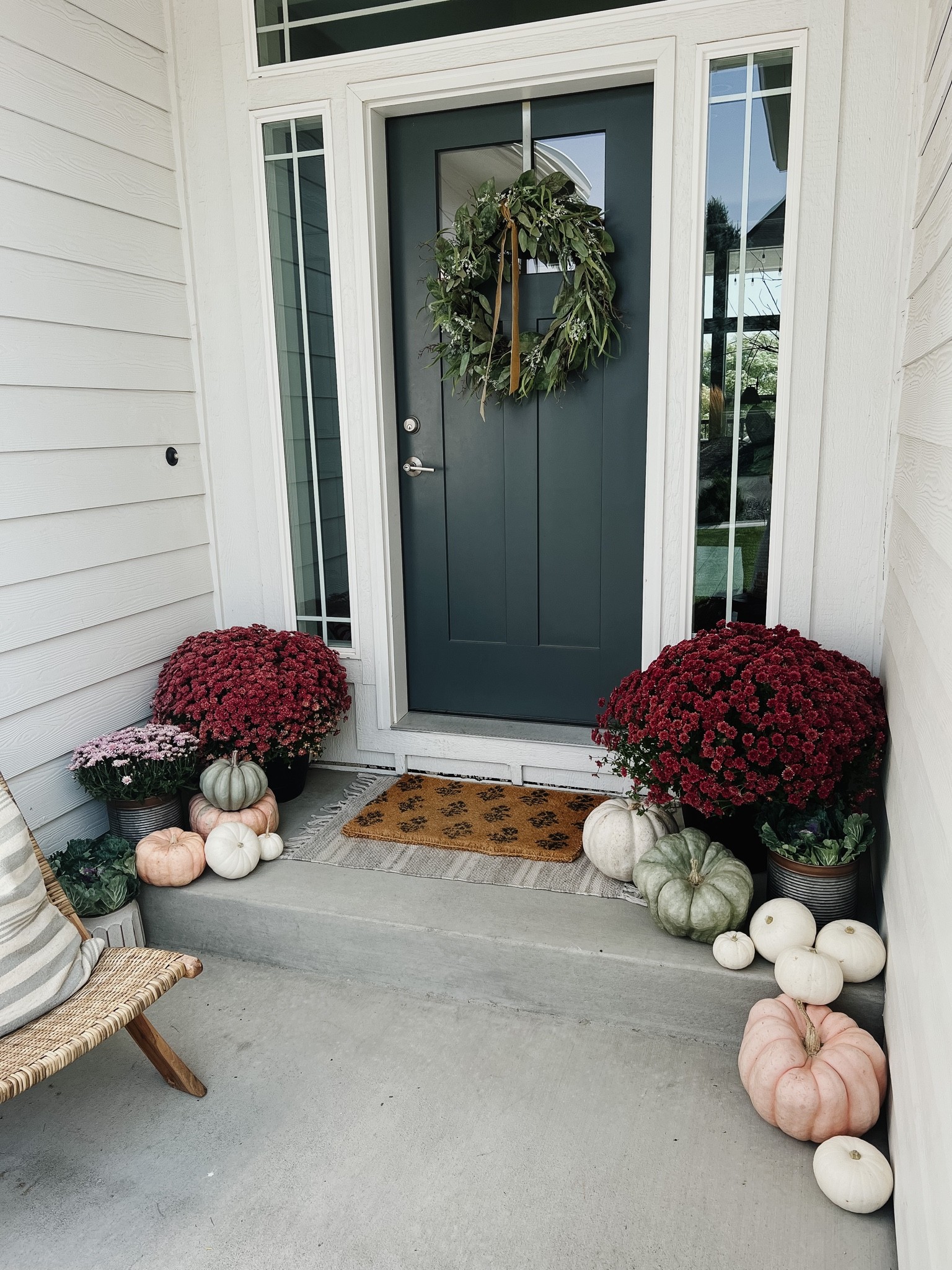 Fall Porch items linked here! 

Fall pumpkins, porch, faux cabbages, wreath, ribbon, Amazon, Kirklands, McGee and Co

#LTKSeasonal #LTKhome
