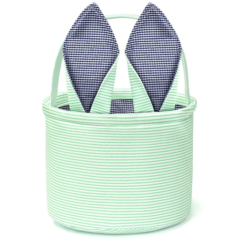 Ayieyill Easter Basket, Easter Bunny Baskets for Kids with Cute Rabbit Ears Stripe, Easter gift b... | Walmart (US)