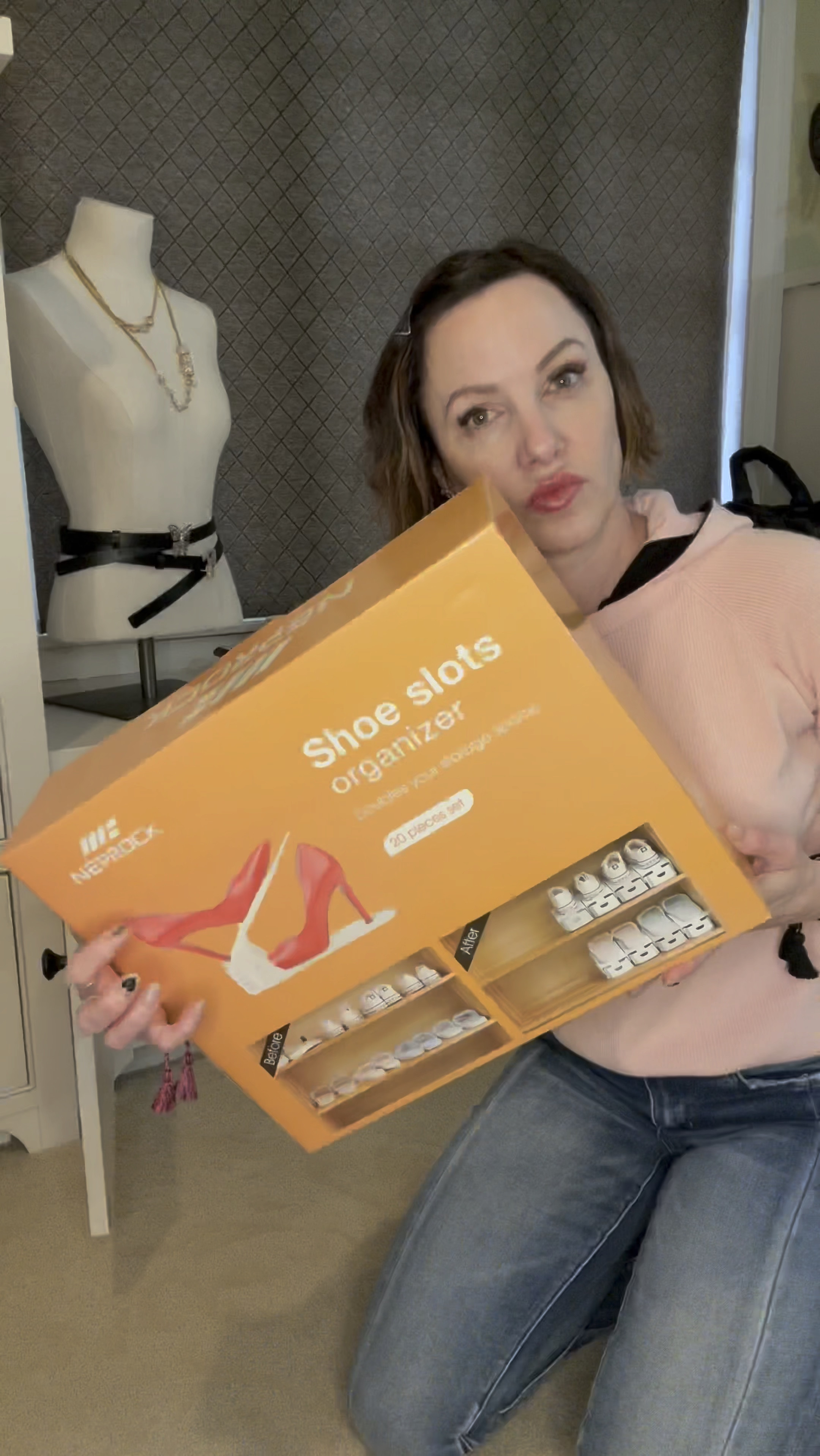 These shoe organizers actually work great for my situation.  The height adjusts for sneakers vs high tops… and I can fit twice the amount of shoes into my cabinet🤗 not bad for an impulse buy 🤣

#LTKshoecrush #LTKfamily #LTKhome