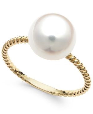 Belle de Mer Cultured Freshwater Pearl Ring in 14k Gold (9mm) | Macys (US)