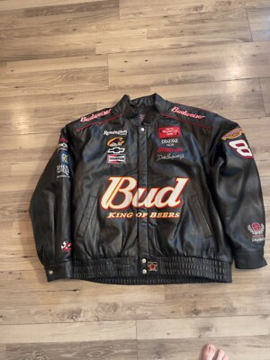 Vtg Dale Earnhardt Jr Leather Nascar Jacket 3XL Budweiser Chase Jeff Hamilton  | eBay | eBay US