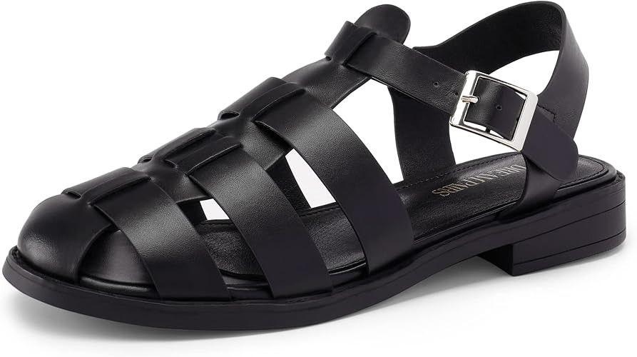 DREAM PAIRS Women's Fisherman Gladiator Woven Flat Sandals for Summer | Amazon (US)