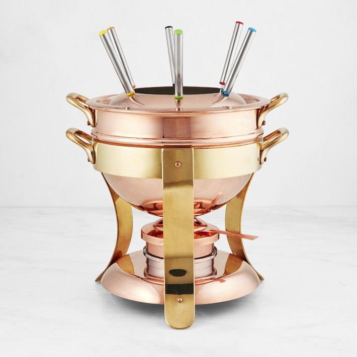 Mauviel  Copper Fondue Pot with Stand | Williams-Sonoma