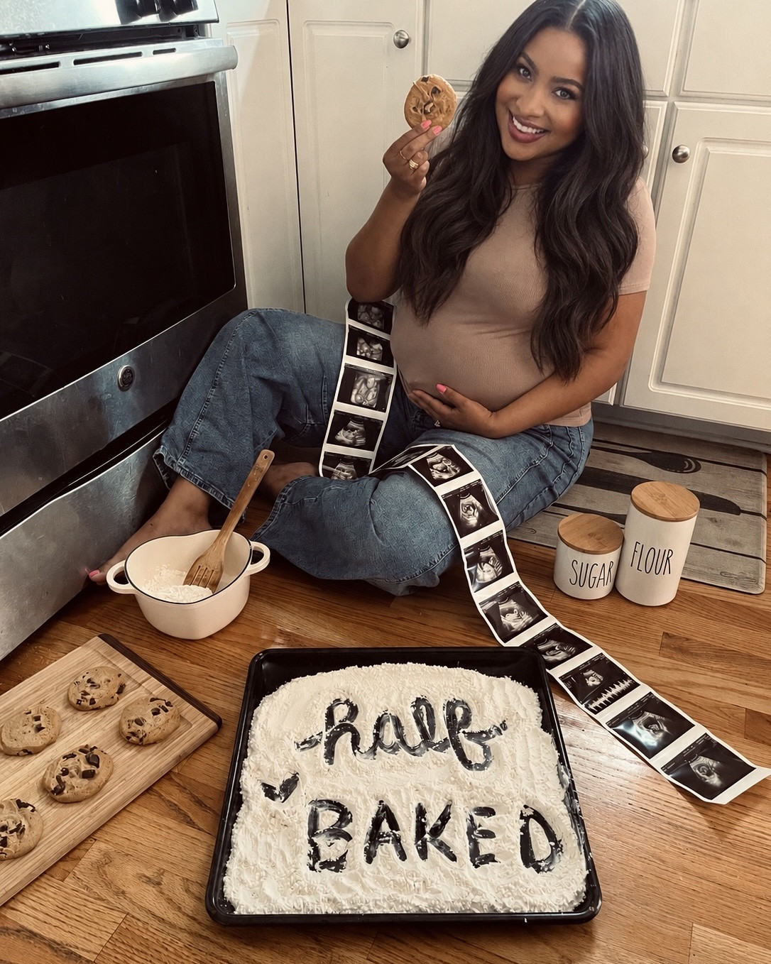 Baby Yunker is half baked, fully loved. 🤍🍪 
20 weeks down, 20 to go until Nash makes his grand entrance! 

so excited to see his sweet face at our anatomy scan next week 🥰

photo creds/ Nash’s Auntie 🥹 t 🐆 Taryn Hampton

#LTKMommyToBe 
#LTKPregnant

#LTKmomlife #LTKootd #LTKBump
