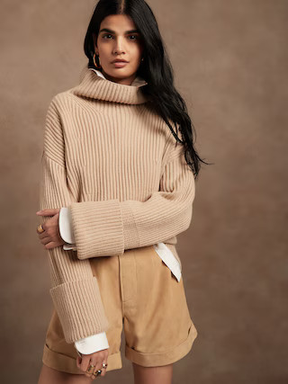 Oversized Merino-Cashmere Sweater | Banana Republic (US)
