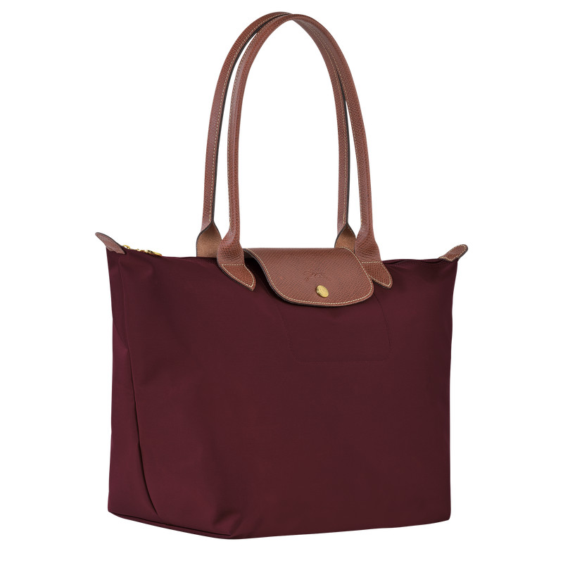 Le Pliage Original L Tote bag Burgundy - Recycled canvas | Longchamp US | Longchamp