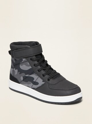 Camo Secure-Close Strap High-Top Sneakers for Boys | Old Navy (US)
