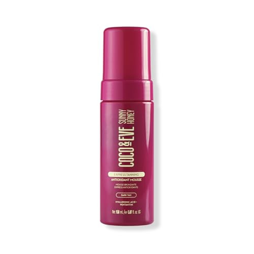 Coco & Eve Express Self Tanning Mousse - 1 Hour Streak-Free Hydrating Sunless Tanning Mousse, Fast-Drying Natural Glow, Infused with Hyaluronic Acid & Coconut Extract Vegan, Cruelty Free | 5.07 Fl Oz | Amazon (US)