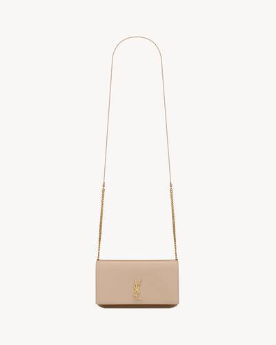 monogram phone holder with strap in smooth leather | Saint Laurent Inc. (Global)