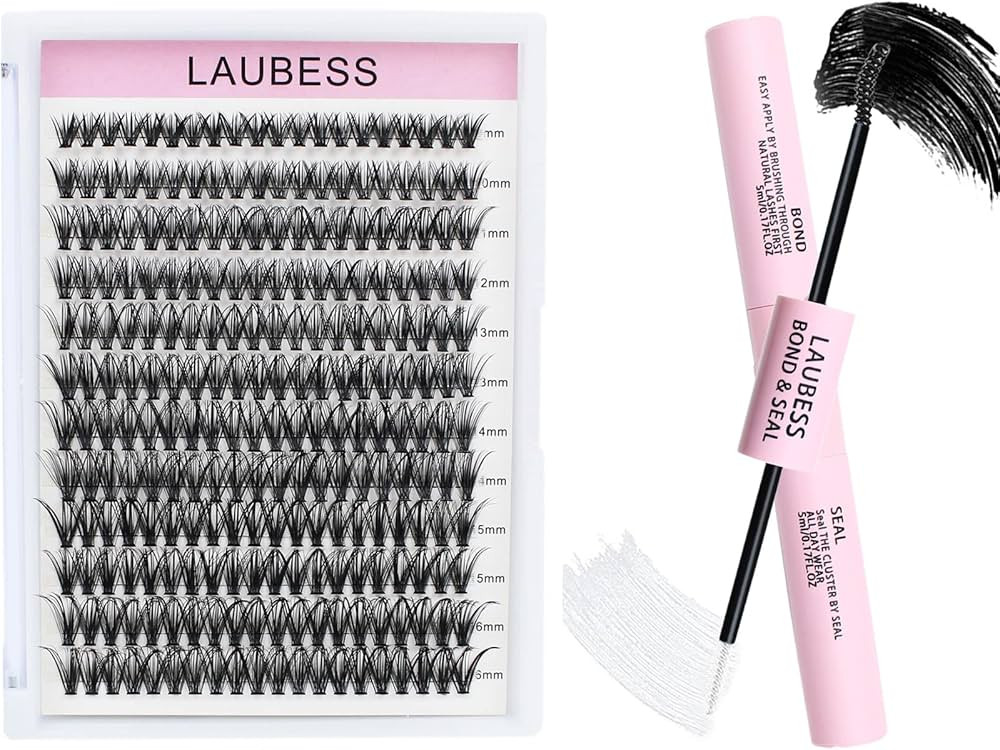 Lash Clusters 40D 0.07 D 9-16 Mix and Lash Bond and Seal Eyelash Glue | Amazon (US)