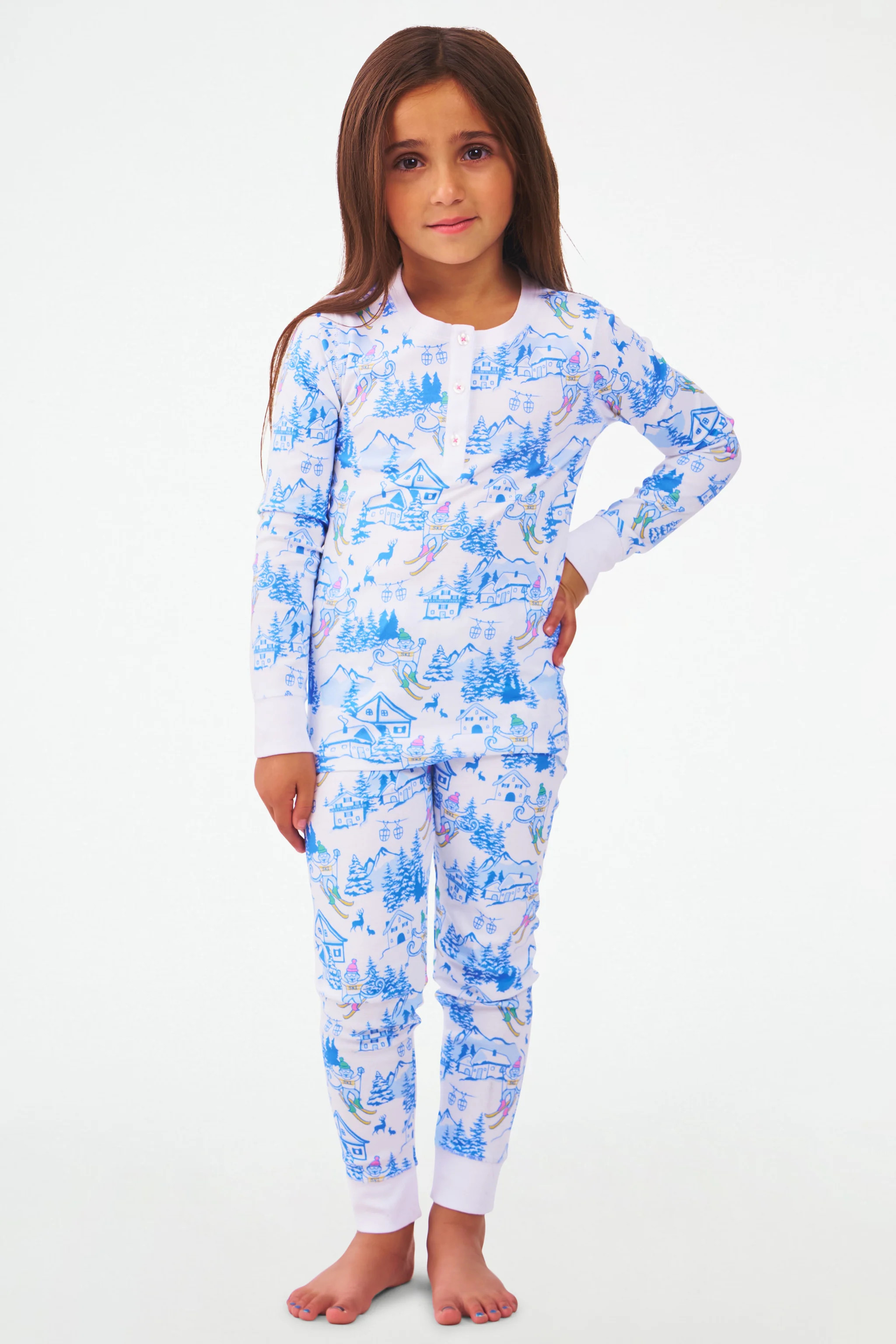 Kids Ski Toile Pajamas | Roller Rabbit | Roller Rabbit