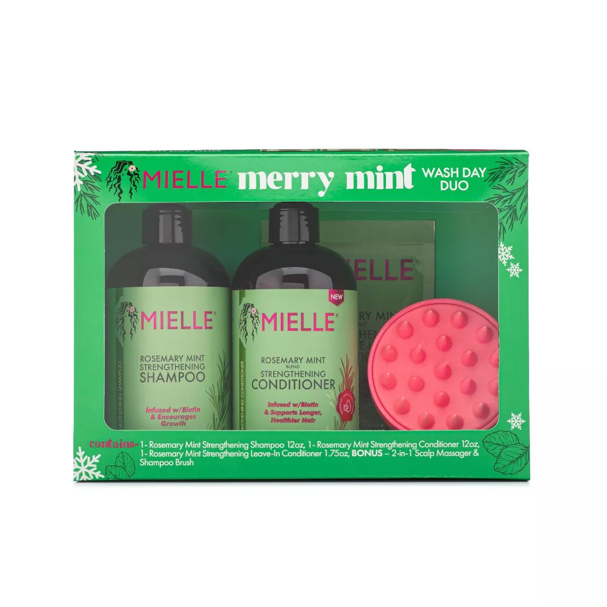 Mielle Organics Rosemary Mint & Merry Mint Shampoo & Conditioner Holiday Wash Day Duo Gift Set - ... | Target
