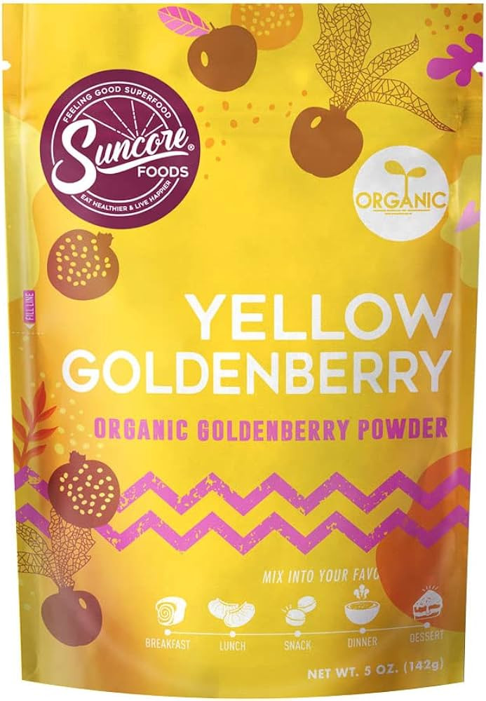 Suncore Foods Organic Yellow Goldenberry Powder, Pastel Dark Yellow Food Coloring Powder, Gluten-... | Amazon (US)