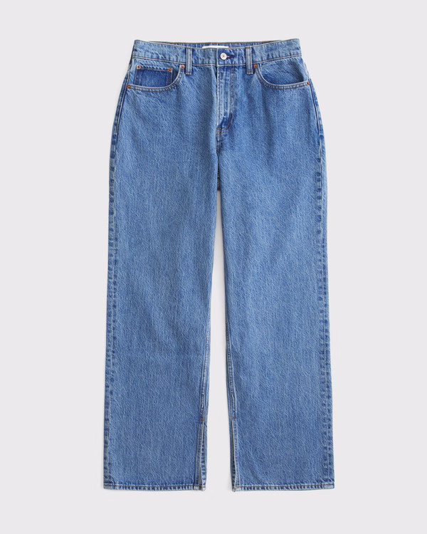 Women's Curve Love High Rise Loose Jean | Women's Clearance | Abercrombie.com | Abercrombie & Fitch (US)