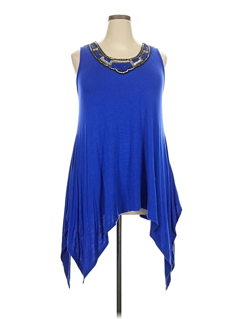 La Vanya Blue Sleeveless Top Size 3X - 40% off | ThredUp (US)