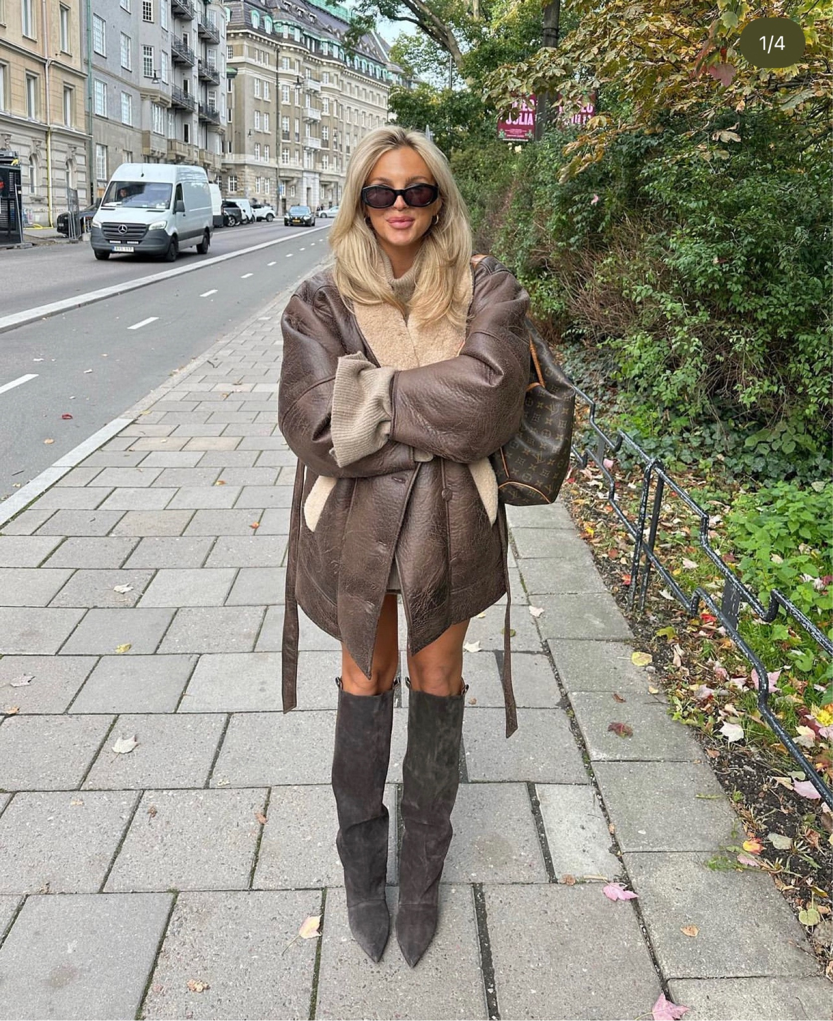 this winter coat is everything!! the perfect brown shearling aviator jacket that goes with everything #autumnlooks #fallfashion #aw23 #scandistyle 

#LTKstyletip #LTKSeasonal #LTKeurope