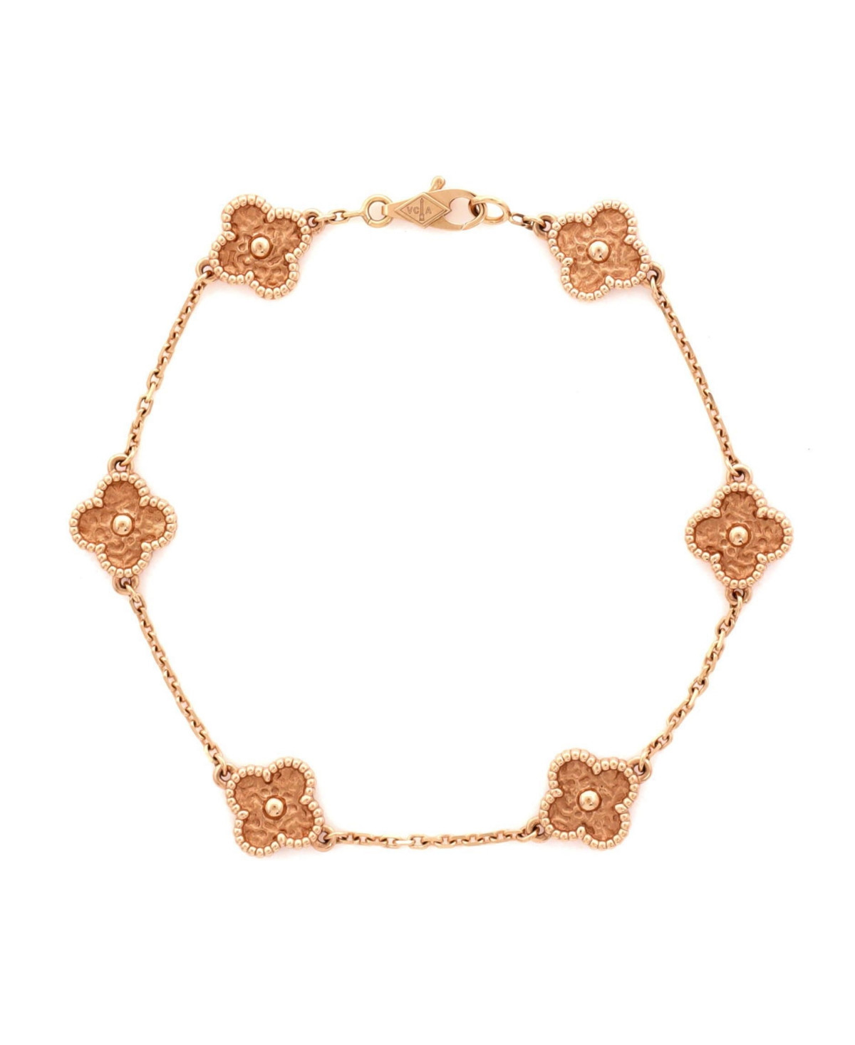 Pre-Owned Van Cleef & Arpels Sweet Alhambra 6 Motifs Bracelet - 18k rose gold | Macy's