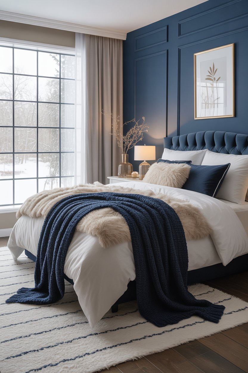 Cozy Blue & Neutral Bedroom Decor Ideas ✨

Get inspired by this cozy blue and neutral bedroom decor look featuring layered textures, soft faux-fur accents, navy throws, elegant wall paneling, and warm bedside lighting. This calming bedroom aesthetic blends modern elegance with inviting winter coziness — perfect for stylish home updates, neutral bedroom decor, and serene interior styling.
Bedroom decor ideas, cozy bedroom inspiration, neutral home decor, navy bedroom aesthetic, winter bedroom decor, modern bedroom styling, aesthetic bedding ideas, cozy textures, elegant interior design, home decorating inspiration, calming bedroom look, navy blue, royal blue, cozy bedroom decor idea, bedroom refresh

 

#LTKGiftGuide 

#LTKFindsUnder100 #LTKHome