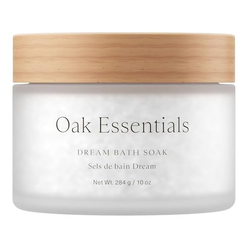Oak Essentials Dream Bath Soak | Magnesium & European Sea Salt with Lavender, Chamomile & Geranium | Soothing, Restorative Bath Salts, 10 Oz | Amazon (US)
