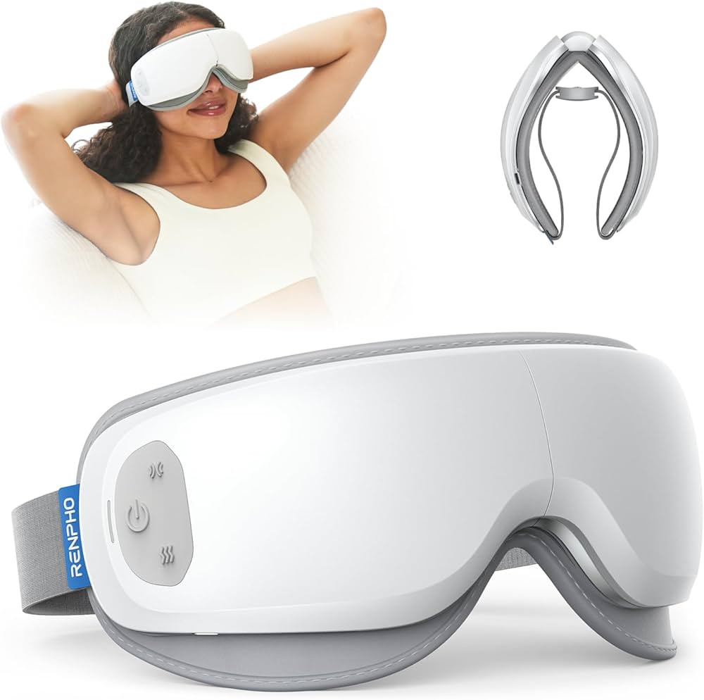 RENPHO Eyeris Zen Ultra-Quiet Eye Massager with Heat, Lightweight Heated Eye Mask for Migraines, ... | Amazon (US)