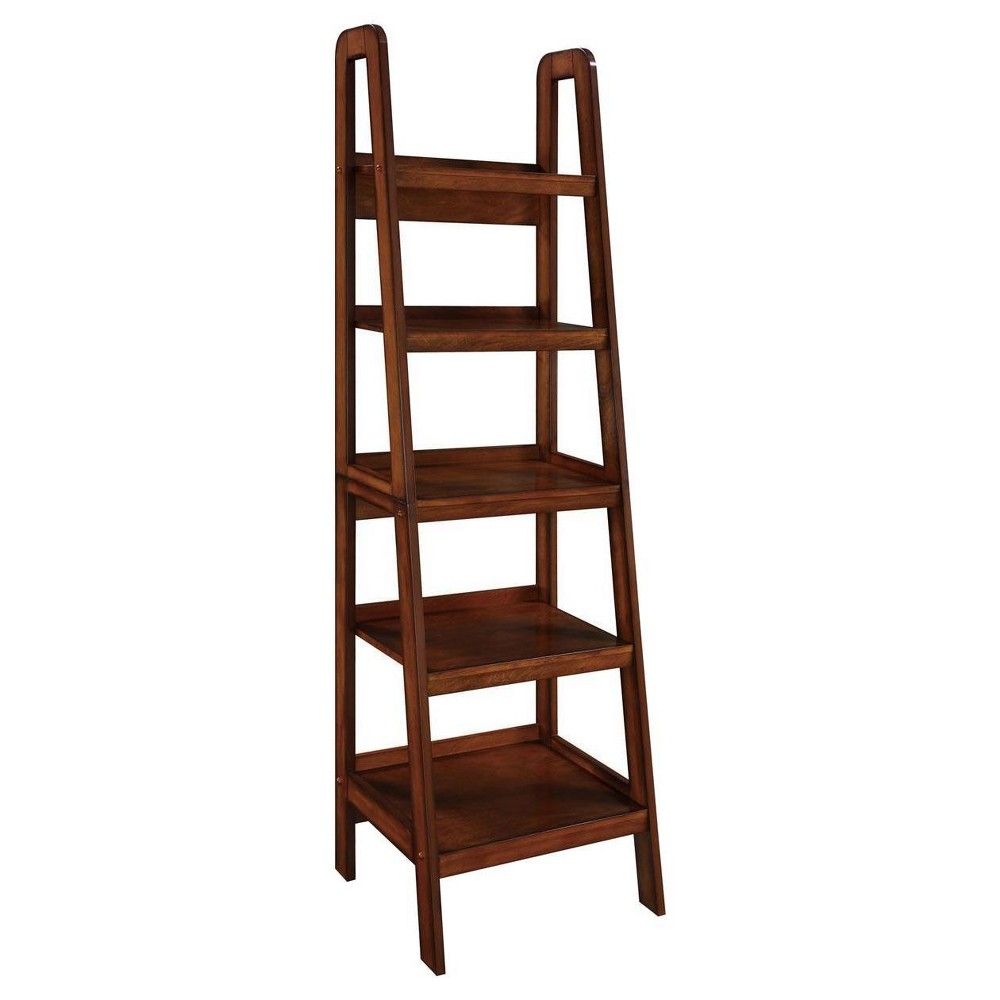 72 Castlewood Wood Veneer Ladder Bookcase - Espresso - Room & Joy, Brown | Target