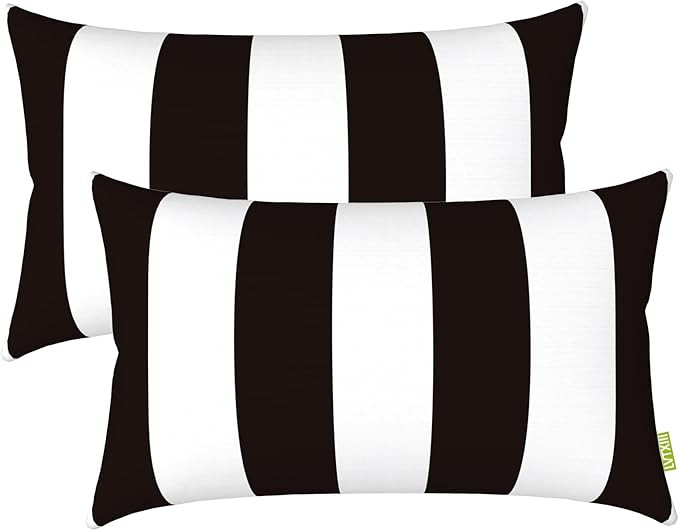 LVTXIII Outdoor/Indoor Lumbar Pillow Case Covers ONLY, 12” x 20” Patio Garden Decorative Lumb... | Amazon (US)